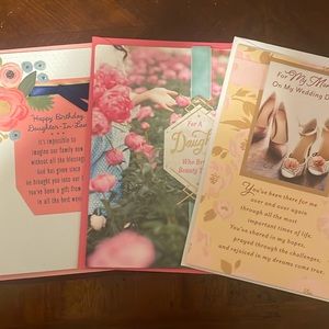3 DaySpring greeting cards, daughter, daughter-in-law, and mom new